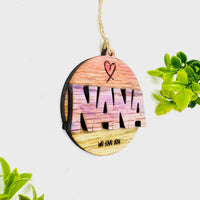 Editable NANA Layered Charm - Glowforge