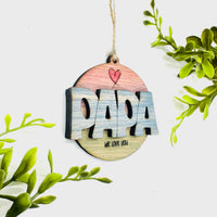 Editable PAPA Layered Charm - Glowforge