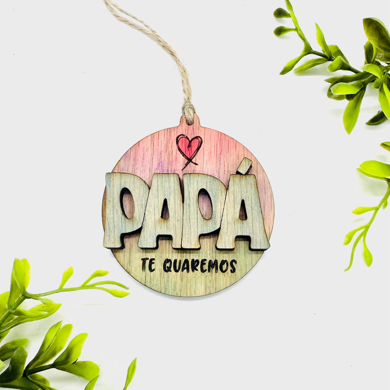 Editable PAPÁ Layered Charm - Glowforge