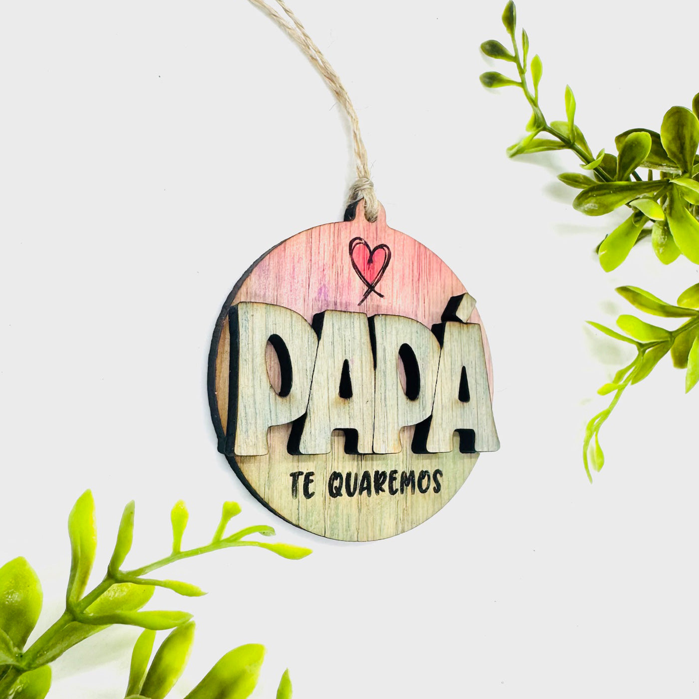 Editable PAPÁ Layered Charm - Glowforge