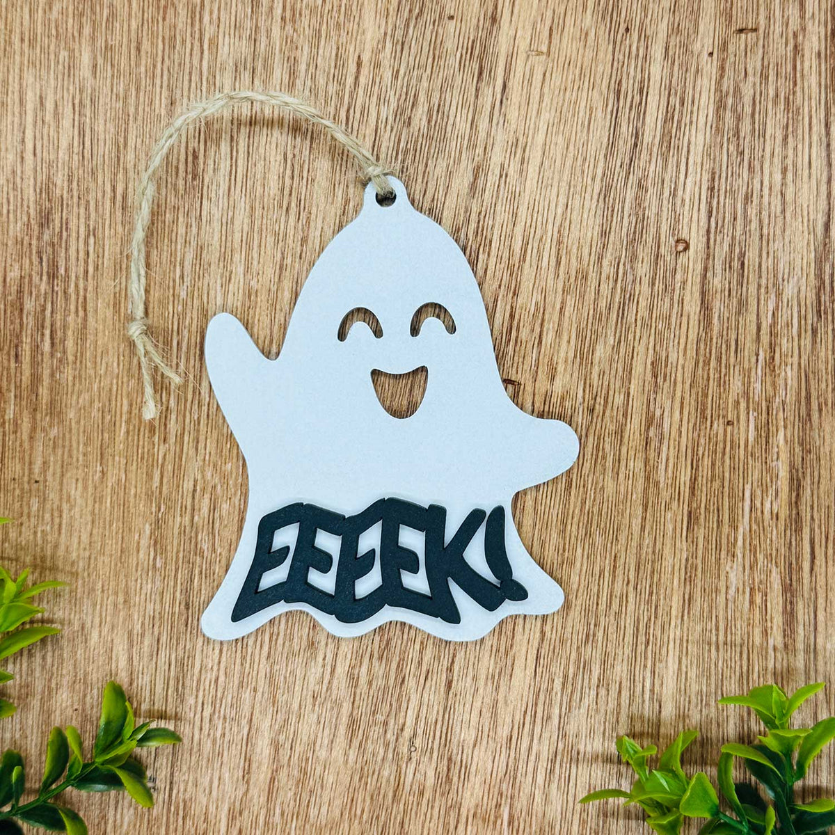 EEEEK! Ghost 2-Layer Bag Tag - Glowforge