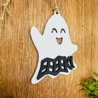 EEEEK! Ghost 2-Layer Bag Tag - Glowforge