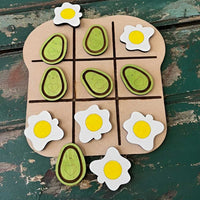 Egg and Avocado Toast Tic Tac Toe Set - Glowforge