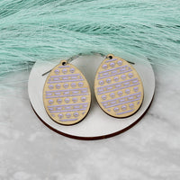Egg Earrings with Aztec-Inspired Engrave - Easter Earrings - Glowforge