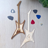 Electric Guitar Pick Holder - Guitar Shape for Storing Plectrums - Glowforge