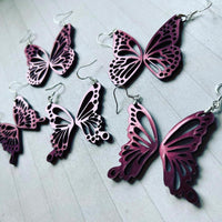 Elegant Butterfly Wing Earrings (Set of 5) - Glowforge