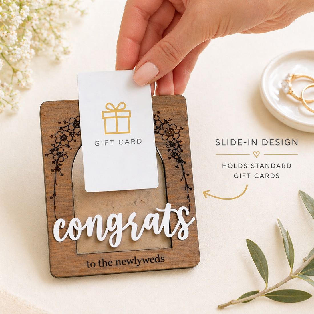 Elegant Wedding Gift Card Holder - Glowforge