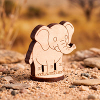 Elephant Toy - Zoo & Safari Animal Figure for Play & Painting - Glowforge