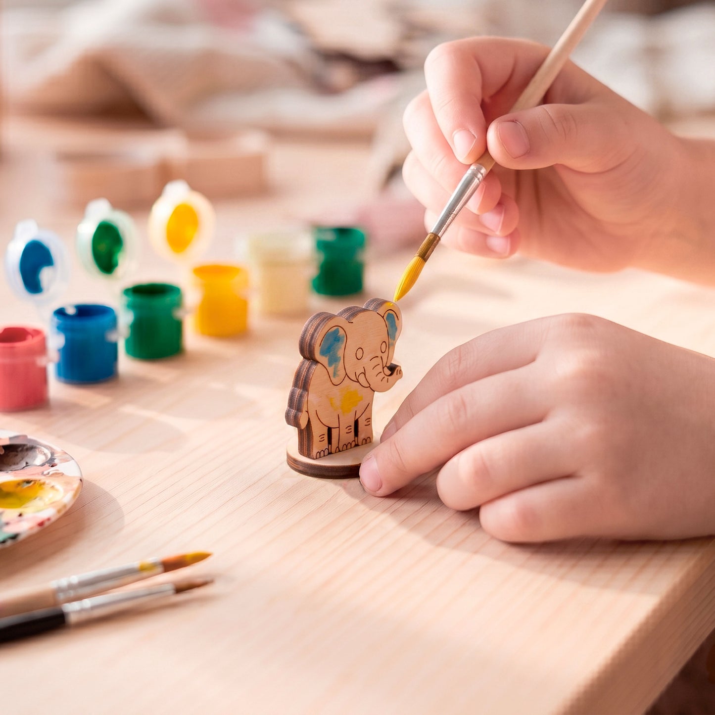 Elephant Toy - Zoo & Safari Animal Figure for Play & Painting - Glowforge