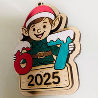 Elf Holding 67 Christmas Layered Ornament - 2025 - Glowforge