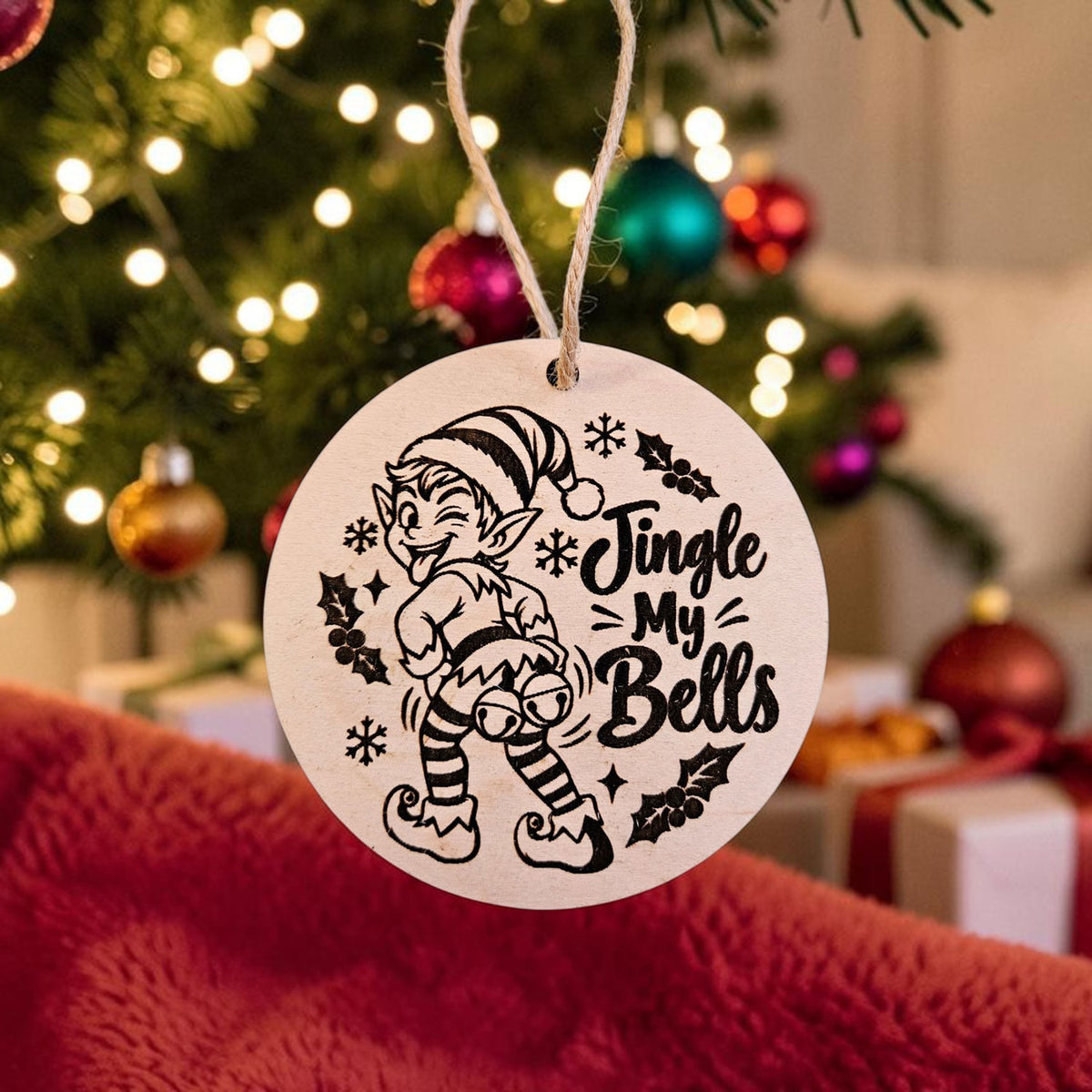 Elf Jingle My Bells Ornament - Glowforge