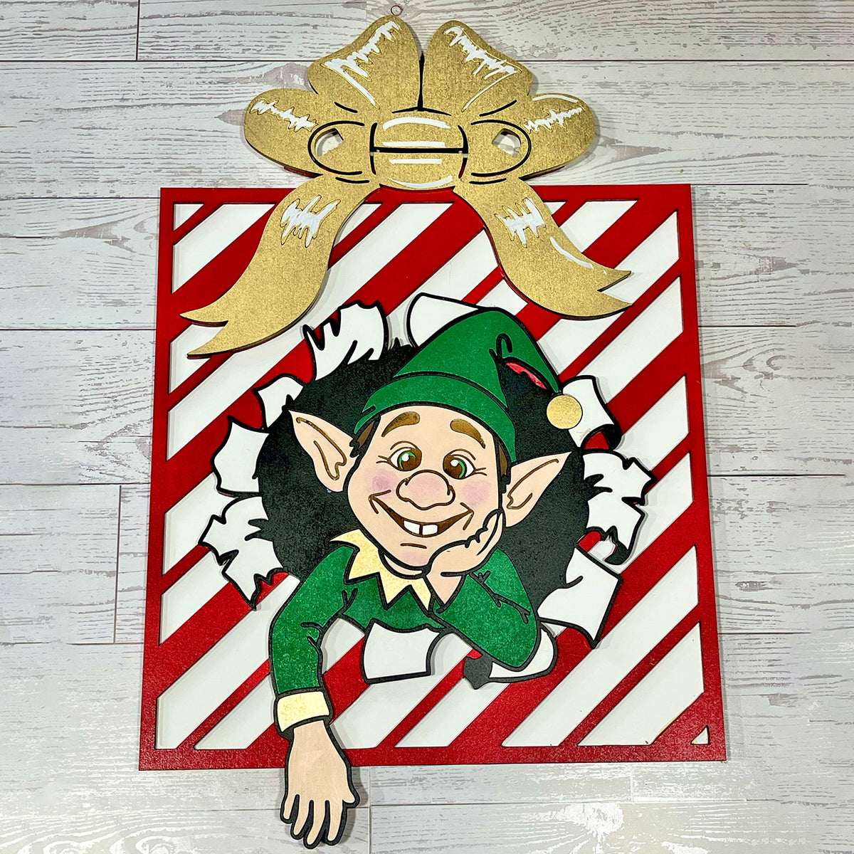 Elf Present Christmas Decor - Glowforge