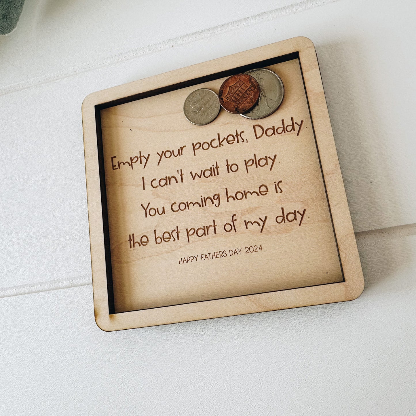 Empty your Pockets Daddy - Square Tray Dish for Fathers Day – Glowforge ...