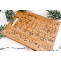 Engraved Baking Cheat Sheet Cutting Board - Glowforge