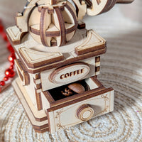 Extra Small Miniature Vintage Coffee Grinder with Pull-Out Drawer for DIY Display or Decor - Glowforge