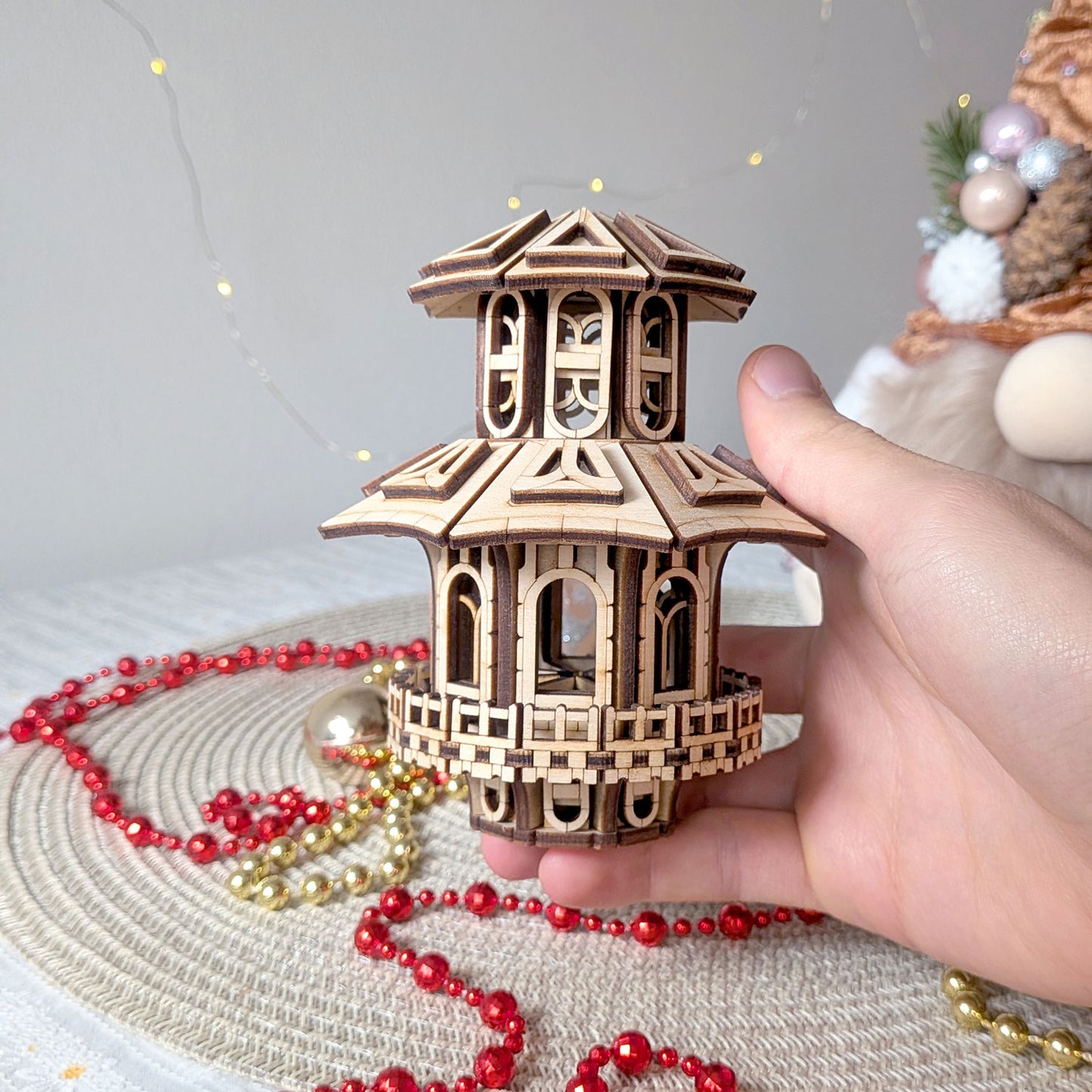 Faelight House - Tiny Fantasy Building with Optional Flower Pot Stake - Glowforge