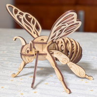 Fairy Bee Ornament - Hanging Decoration with Patterned Wings - Glowforge