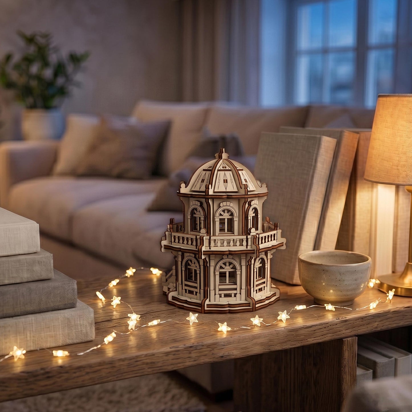Fairy Garden House - Lighted Celestial Lantern Miniature - Glowforge