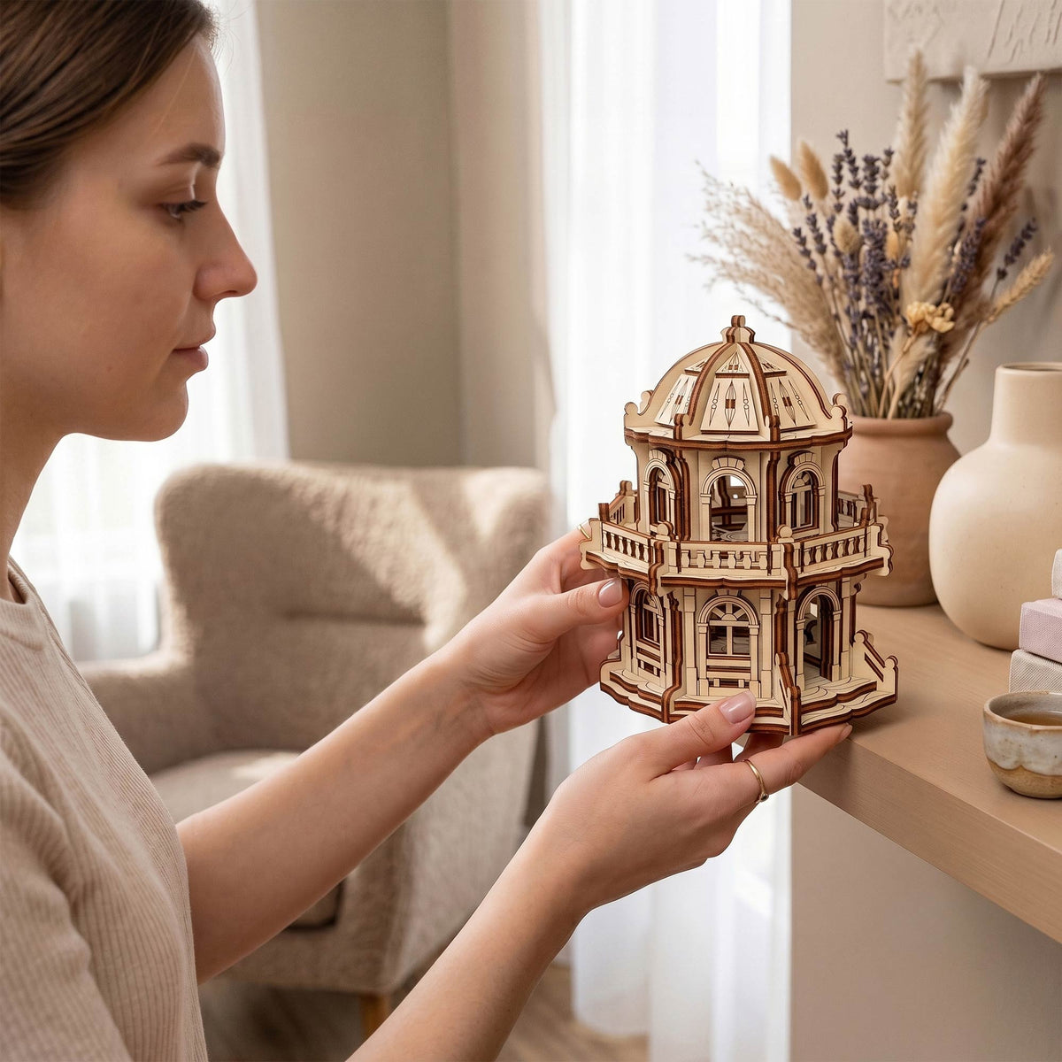 Fairy Garden House - Lighted Celestial Lantern Miniature - Glowforge