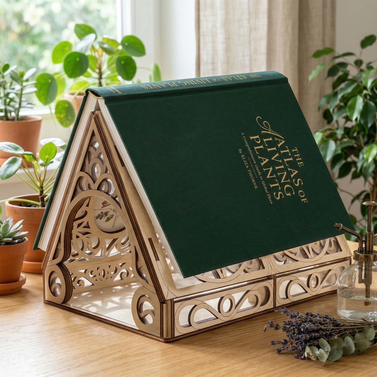 Fairy Greenhouse with Acrylic Parts - Box Storage and Book Holder - Glowforge
