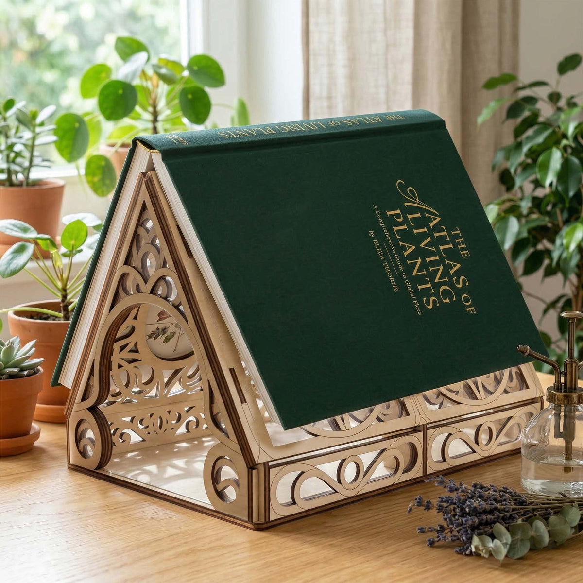 Fairy Greenhouse with Acrylic Parts - Box Storage and Book Holder - Glowforge