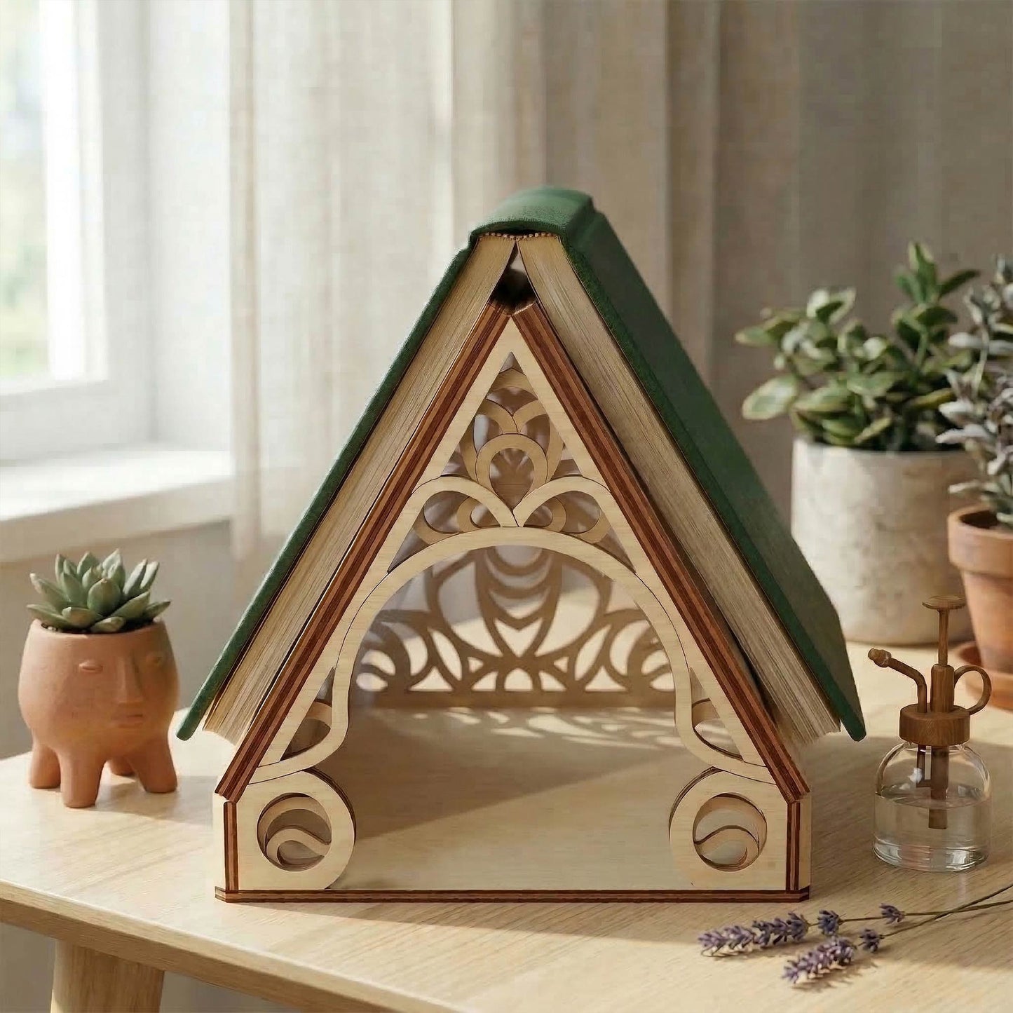 Fairy Greenhouse with Acrylic Parts - Box Storage and Book Holder - Glowforge