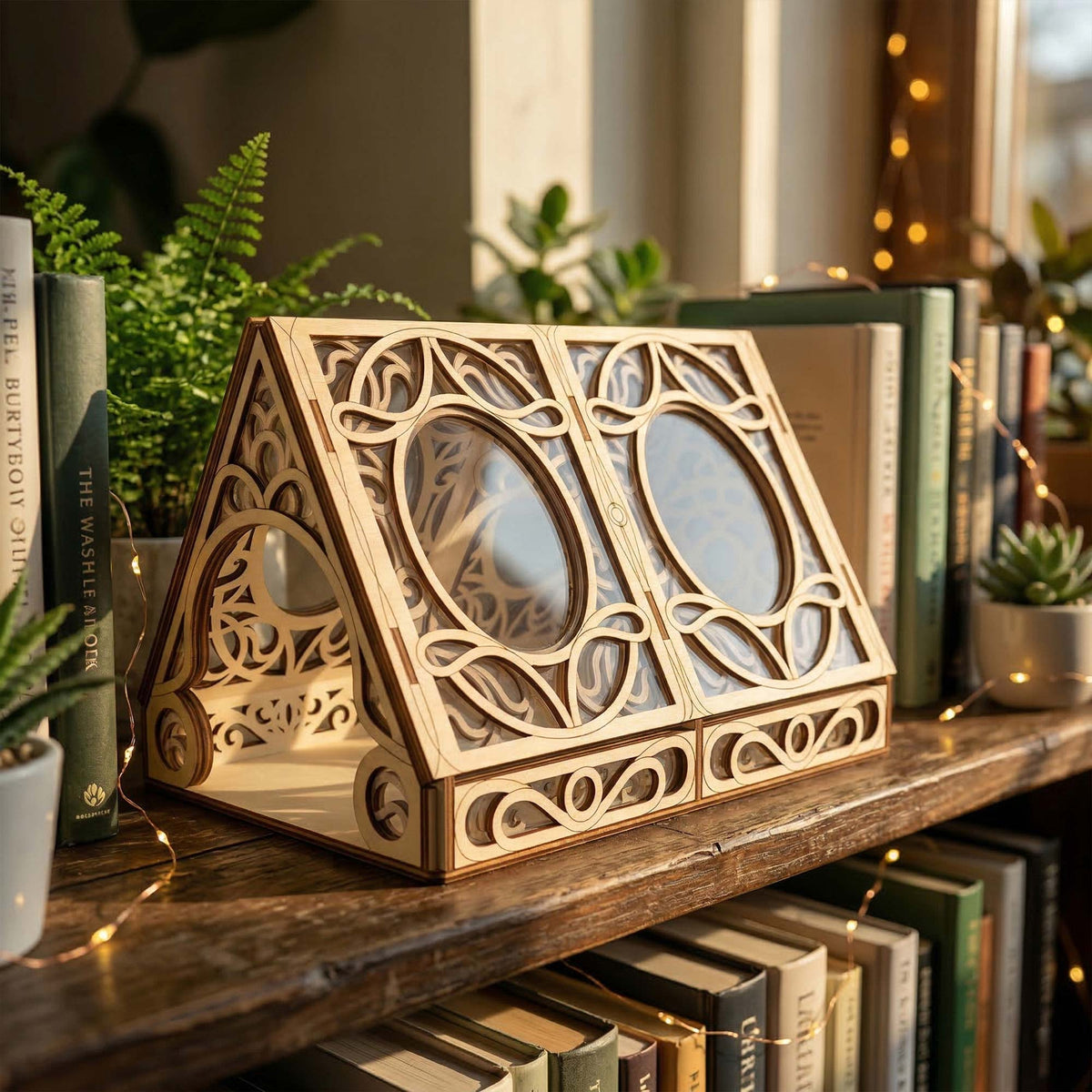 Fairy Greenhouse with Acrylic Parts - Box Storage and Book Holder - Glowforge