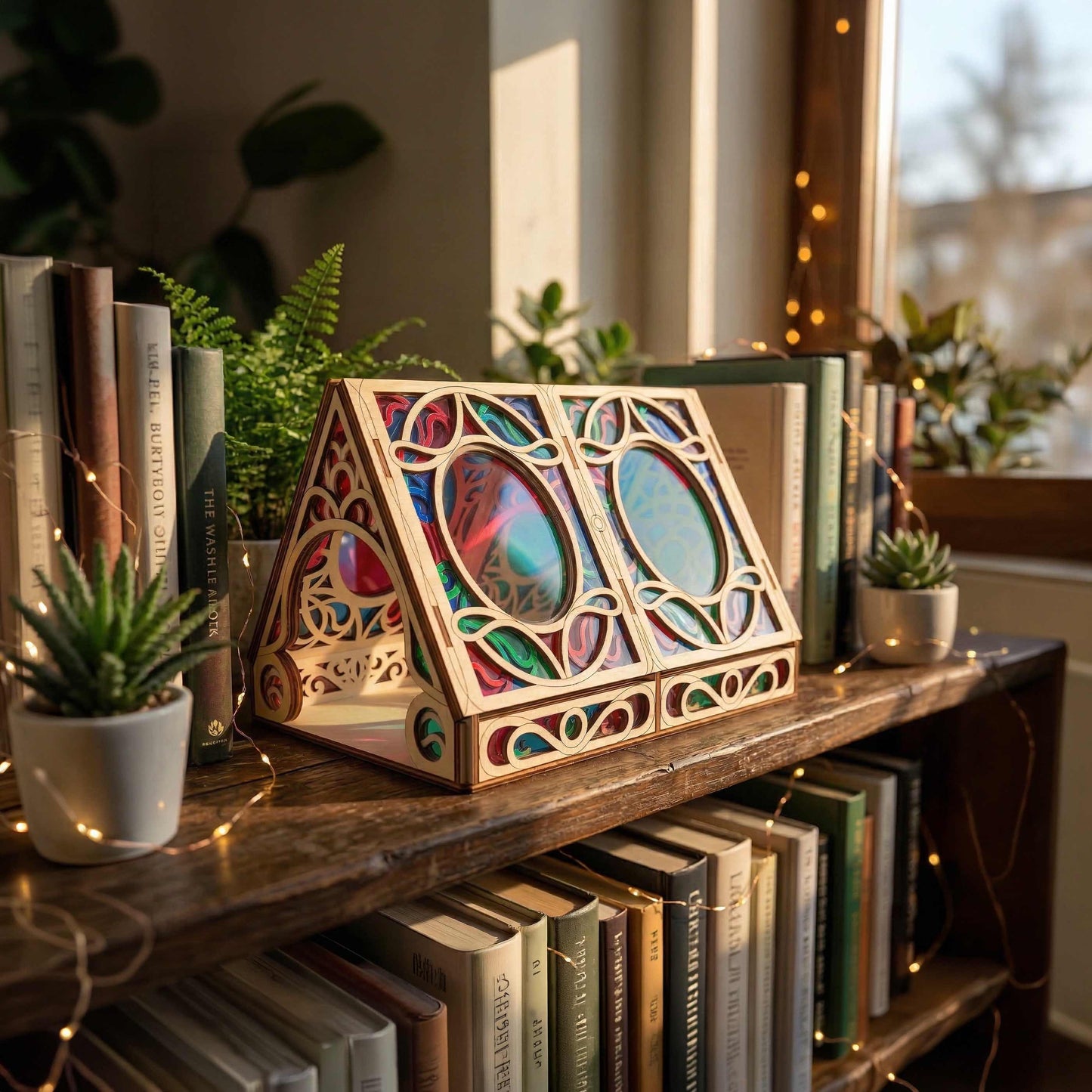 Fairy Greenhouse with Acrylic Parts - Box Storage and Book Holder - Glowforge