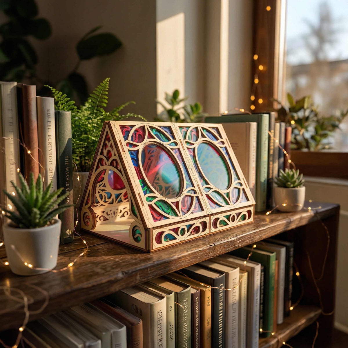 Fairy Greenhouse with Acrylic Parts - Box Storage and Book Holder - Glowforge