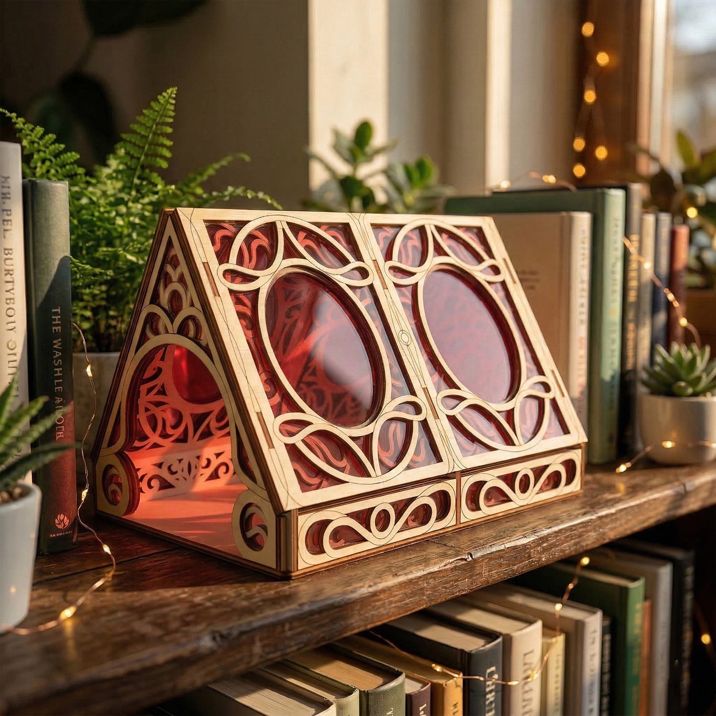 Fairy Greenhouse with Acrylic Parts - Box Storage and Book Holder - Glowforge