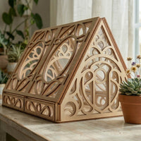 Fairy Greenhouse with Acrylic Parts - Box Storage and Book Holder - Glowforge