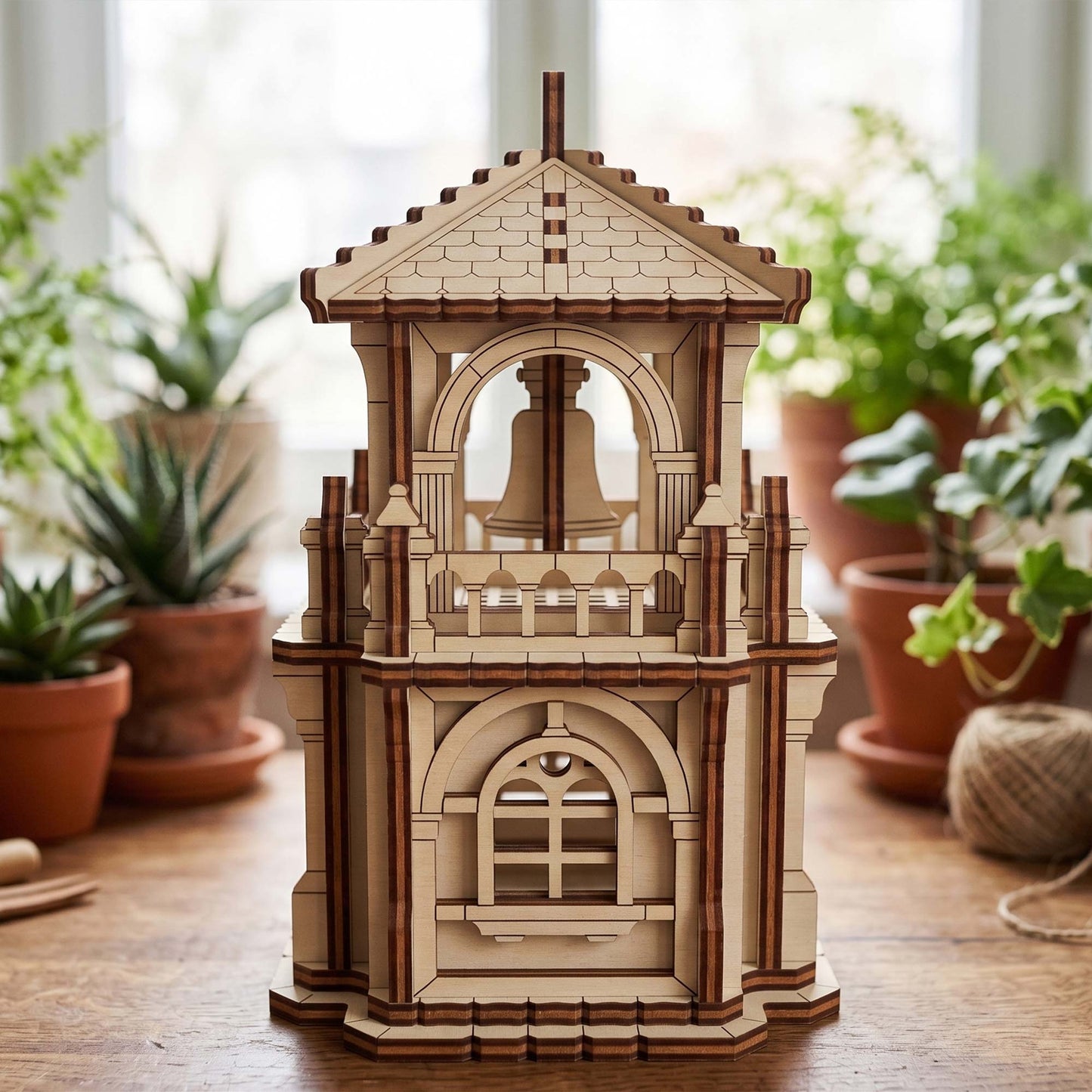 Fairy House Castle Tower - Fantasy Miniature for Shelf & Garden Decor - Glowforge