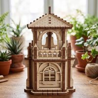 Fairy House Castle Tower - Fantasy Miniature for Shelf & Garden Decor - Glowforge