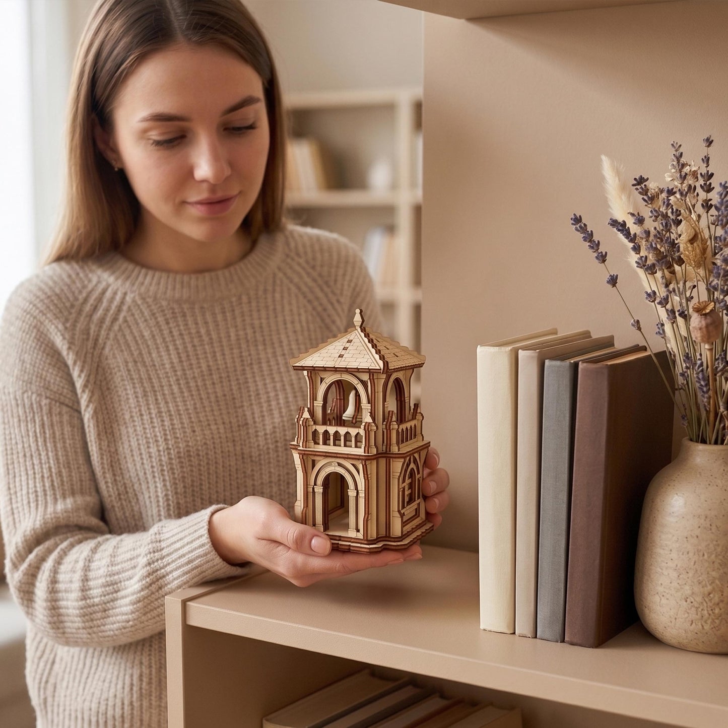 Fairy House Castle Tower - Fantasy Miniature for Shelf & Garden Decor - Glowforge