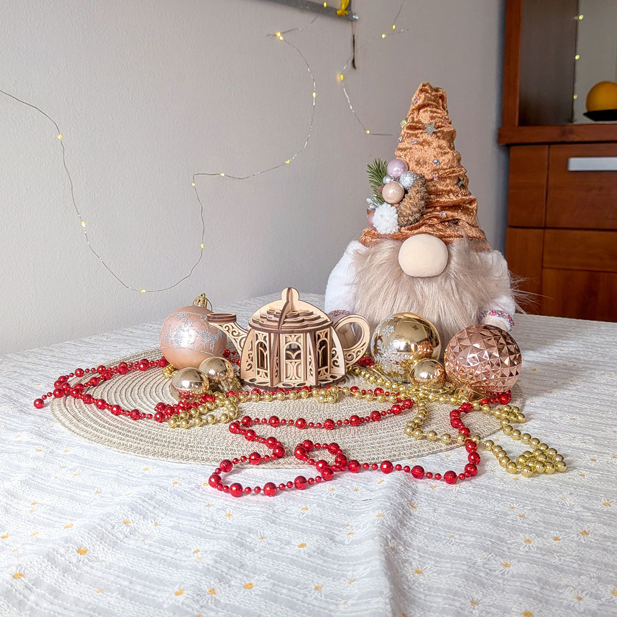Fairy Kettle House - Miniature Shadow Box with Opening Lid - Glowforge