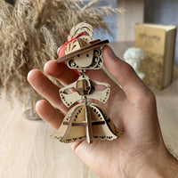 Forest Fairy Ornament - A Lovely Girl Miniature In A Dress And Hat