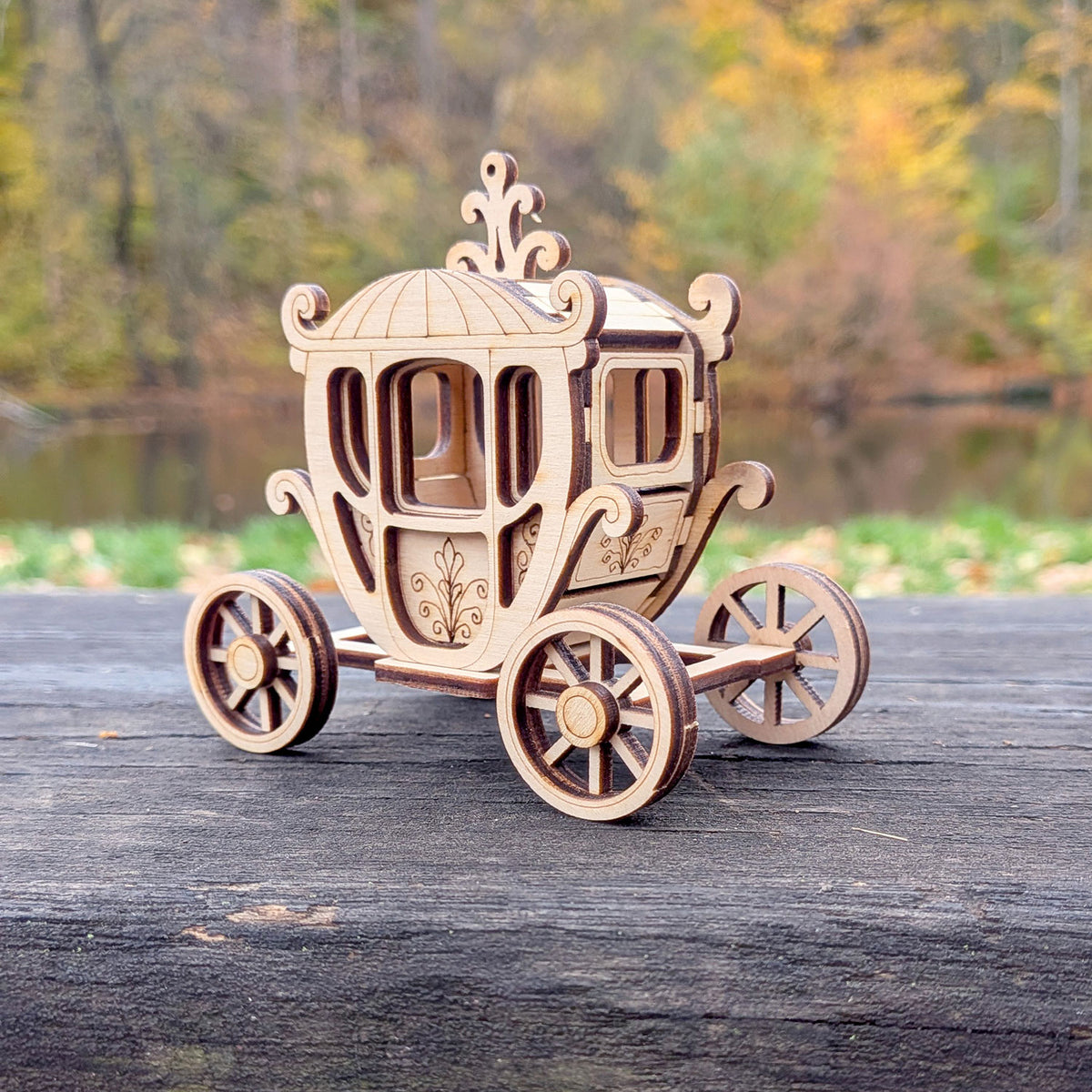 Fairy Tale Carriage - Enchanting Miniature for Decor or Collection - Glowforge