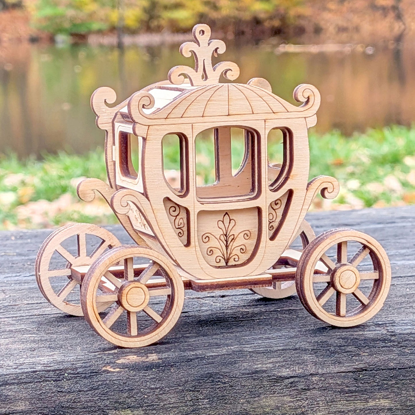 Fairy Tale Carriage - Enchanting Miniature for Decor or Collection - Glowforge