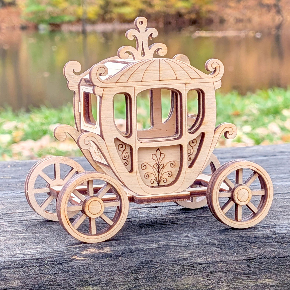 Fairy Tale Carriage - Enchanting Miniature for Decor or Collection - Glowforge
