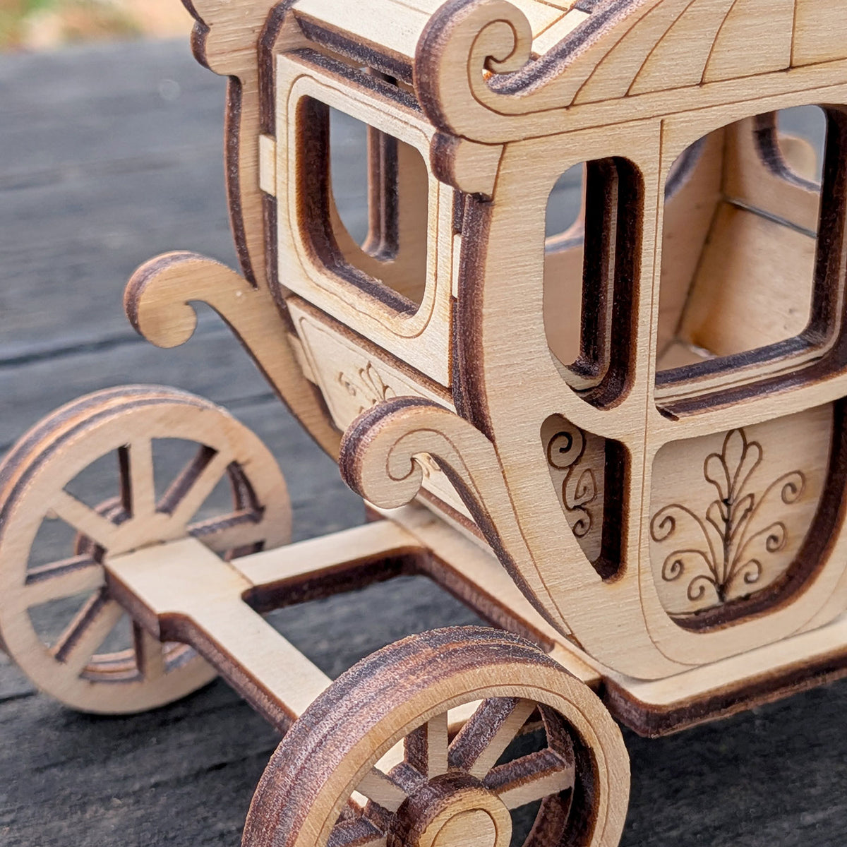 Fairy Tale Carriage - Enchanting Miniature for Decor or Collection - Glowforge