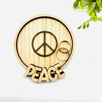Faith PEACE Ring Dish Christian Jewelry Holder - Glowforge