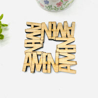 Faith Word Coaster Collection: AMEN (Set of 4) - Glowforge