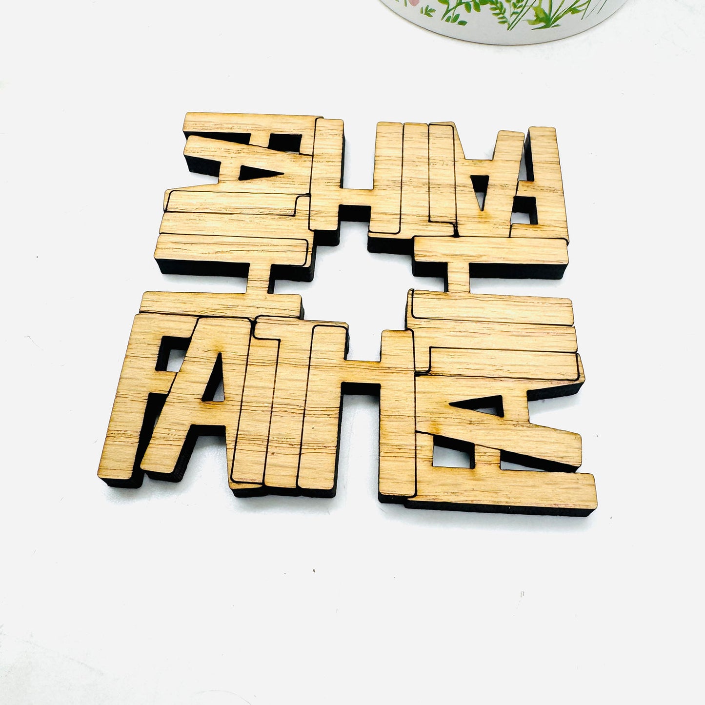 Faith Word Coaster Collection: FAITH (Set of 4) - Glowforge