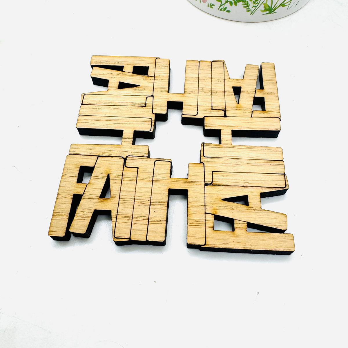 Faith Word Coaster Collection: FAITH (Set of 4) - Glowforge