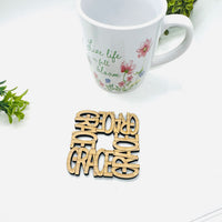 Faith Word Coaster Collection: GRACE (Set of 4) - Glowforge