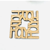 Faith Word Coaster Collection: HOLY (Set of 4) - Glowforge