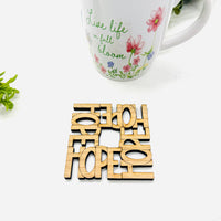 Faith Word Coaster Collection: HOPE (Set of 4) - Glowforgee