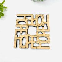 Faith Word Coaster Collection: HOPE (Set of 4) - Glowforge