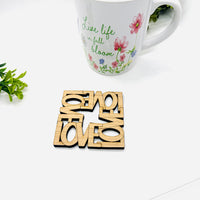 Faith Word Coaster Collection: LOVE (Set of 4) - Glowforge