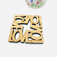 Faith Word Coaster Collection: LOVE (Set of 4) - Glowforge